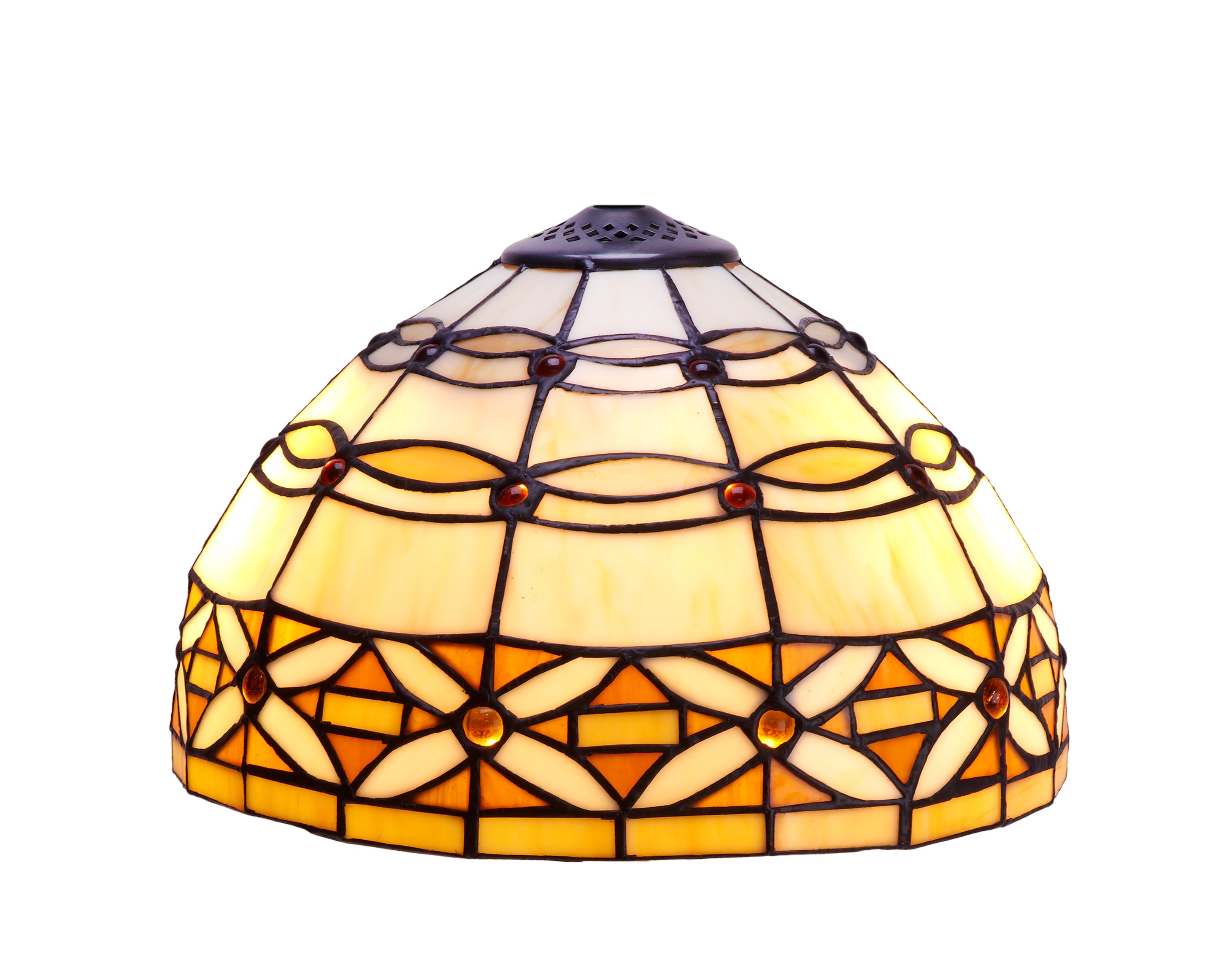 Abat-jour Tiffany en vrac Série Ivoire D-30cm | Leroy Merlin