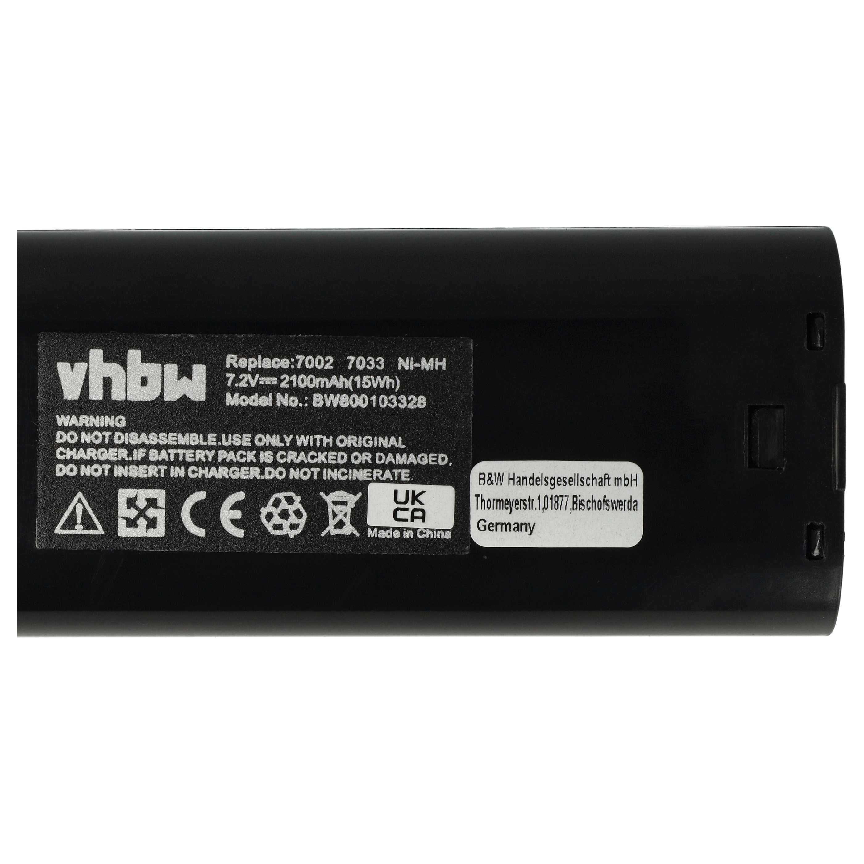 vhbw 1x Batterie compatible avec Makita DA3000DW, DA301D, DA301DW, DA302D, DA302DW, DA302DWB outil électrique (2100 mAh, NiMH, 7,2 V) - 4