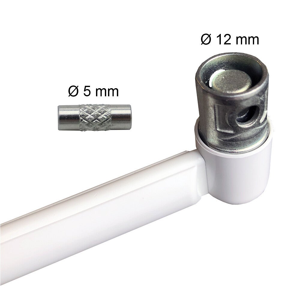Poignée blanche pour manivelle de volet roulant Ø 12 mm - 2