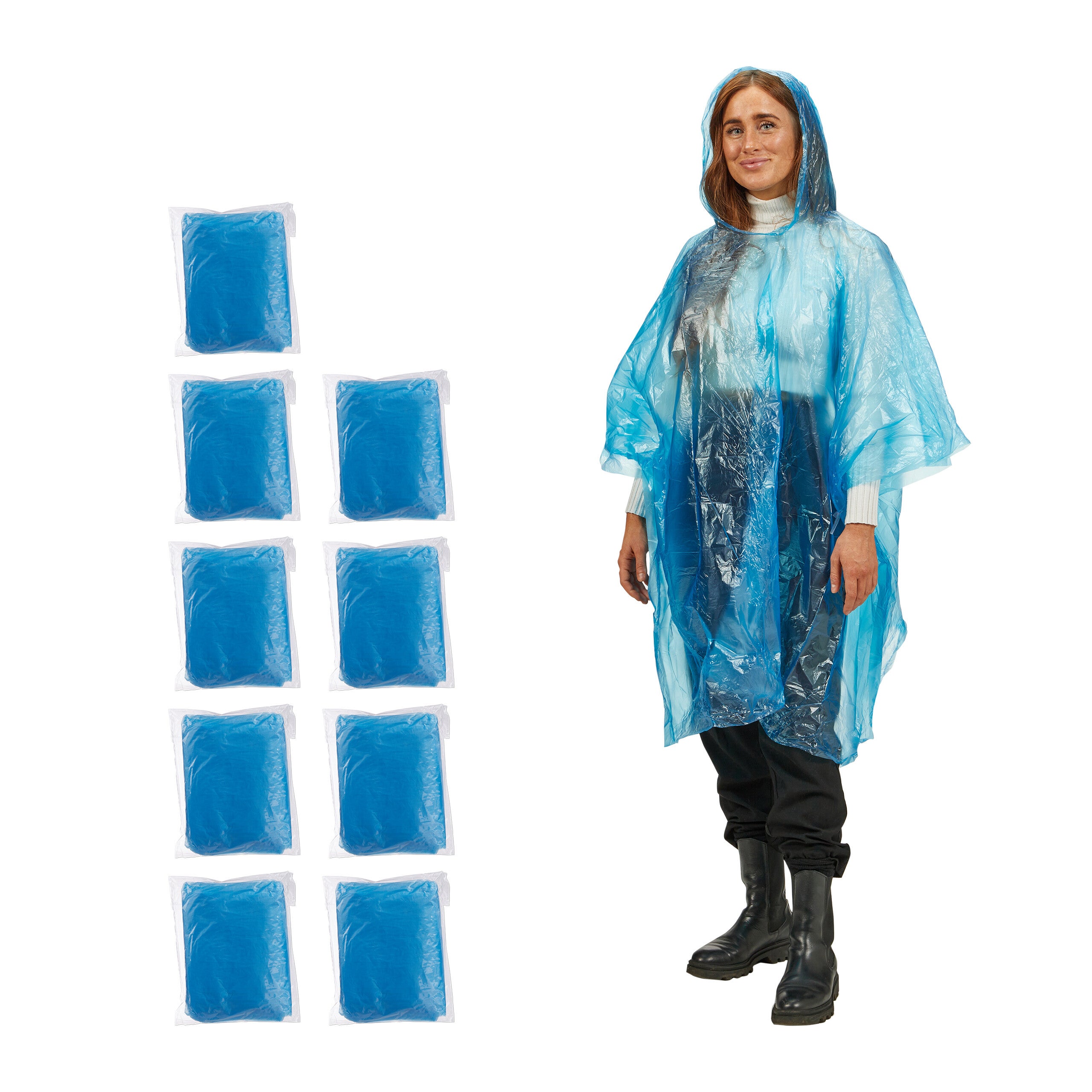 30 Chubasqueros, Capa Lluvia Capucha, Poncho Impermeable