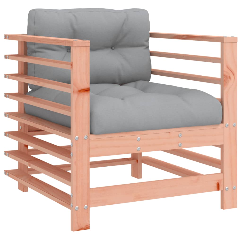 Salon bas de jardin en Bois Marron 7 personnes - 5