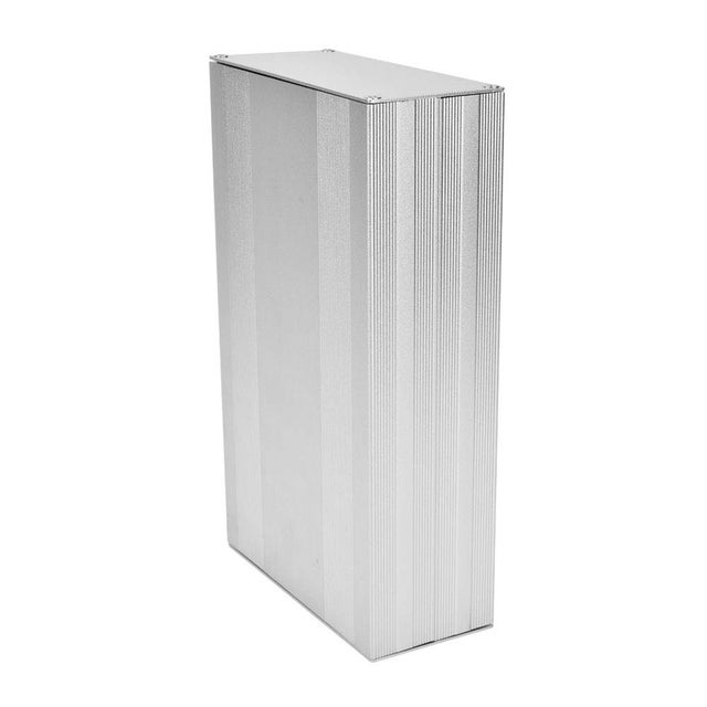 Custodia elettronica in lega di alluminio, scatola protettiva in argento ossidato sabbiato, 68 x 145 x 250 mm