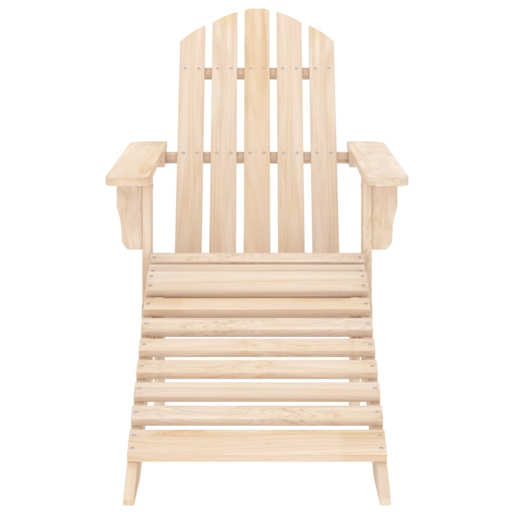 Chaise de jardin | Siège de Terrasse | Chaise d'extérieur Adirondack avec repose-pied et table Sapin CFW598802 - 6