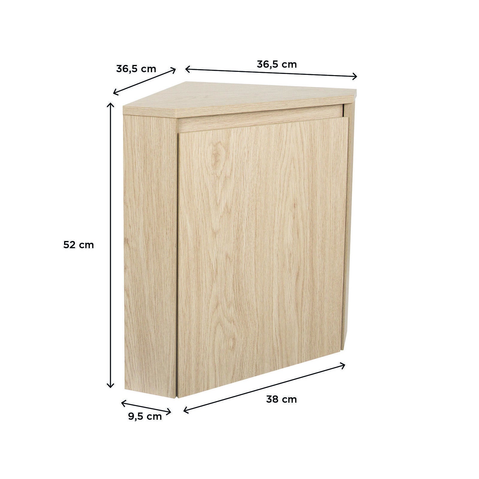 Meuble lave-mains d'angle décor chêne SORRENTO - 3