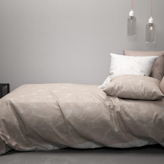 Parure de lit housse de couette avec taies d'oreiller 100% Coton Tencel 57 fils Plage : Taille - 220 x 240 cm