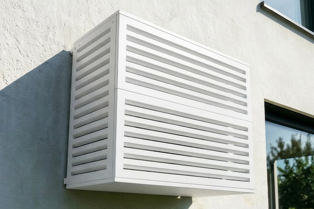 Cache clim aluminium blanc Aneto avec face inférieure - taille L