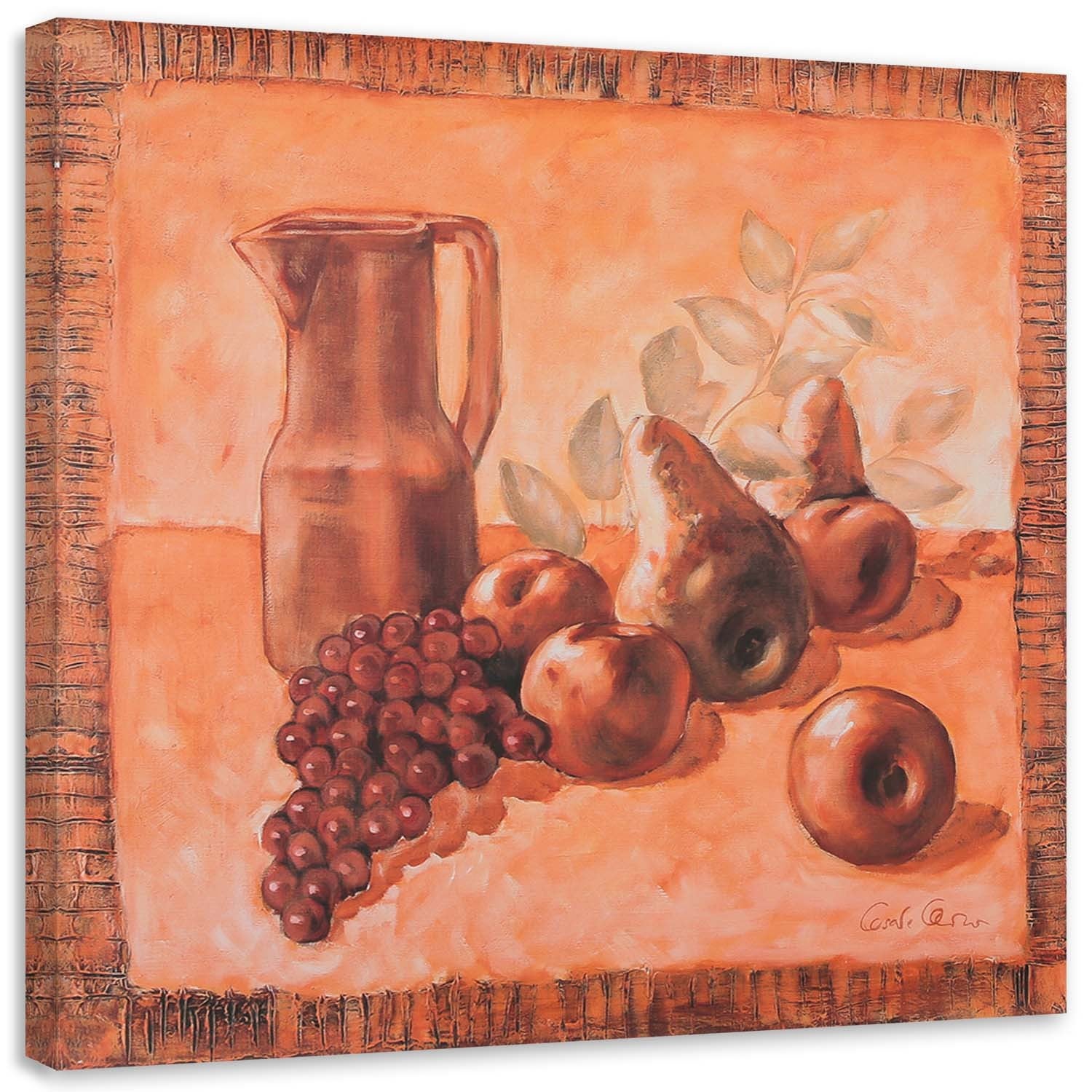 Obraz na płótnie, Pomarańczowa martwa natura 40x40