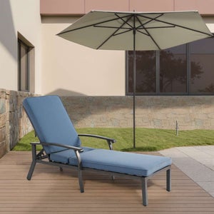 Sedia A Sdraio In Alluminio Con Ruote E 5 Posizioni Reclinabili - Letto Da Giardino Pieghevole In Textilene, Perfetta Per Spiaggia E Piscina (Colore Cachi)