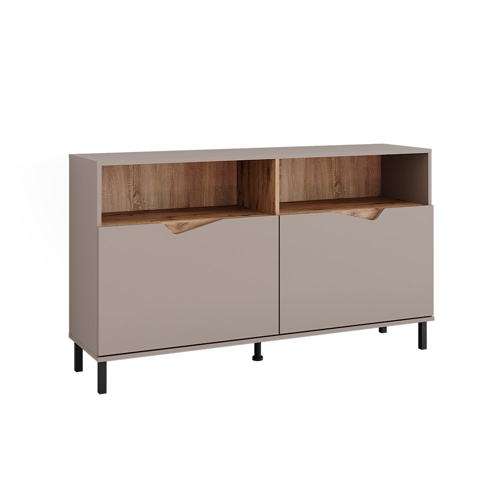 Vicco Kredens Marelle, Greige/Artisan, 140 x 81.3 cm z 2 drzwiami