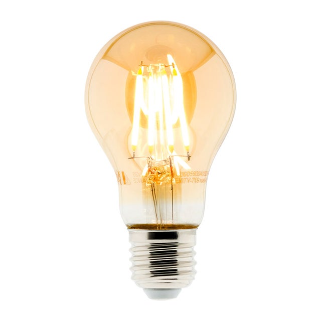 Ampoule déco filament LED ambrée 4W E27 2500K - Zenitech