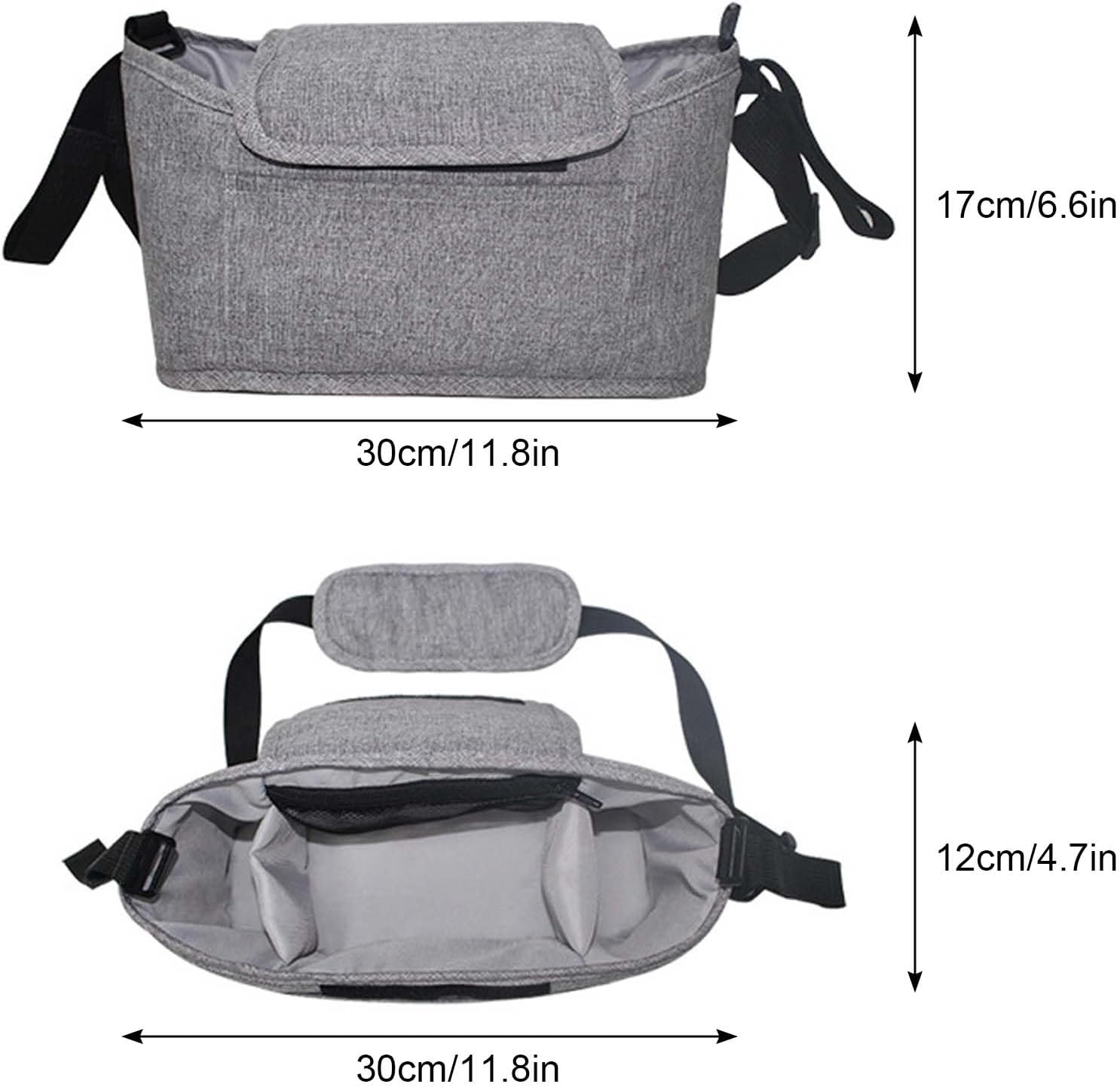 3 Sprouts Borsa Portaoggetti per Passeggino - Verde - Tessuto Trapuntato unisex (bambini
