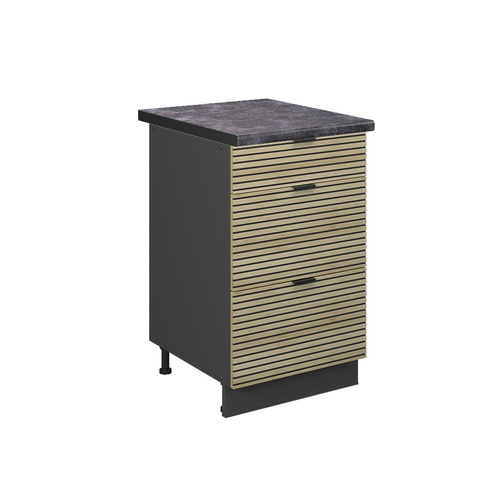 Vicco Szafka dolna do kuchni Fame-Line, Panel dębowy/Antracyt, 50 cm, BP Antracyt