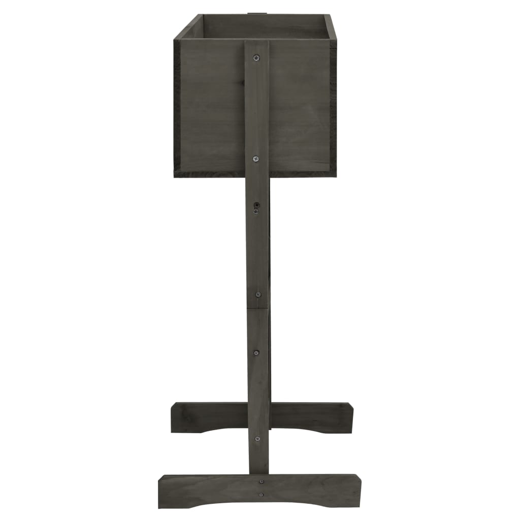 Maison Exclusive - Fioriera con Traliccio Grigia 45x30x74 cm in Massello di Abete - 3