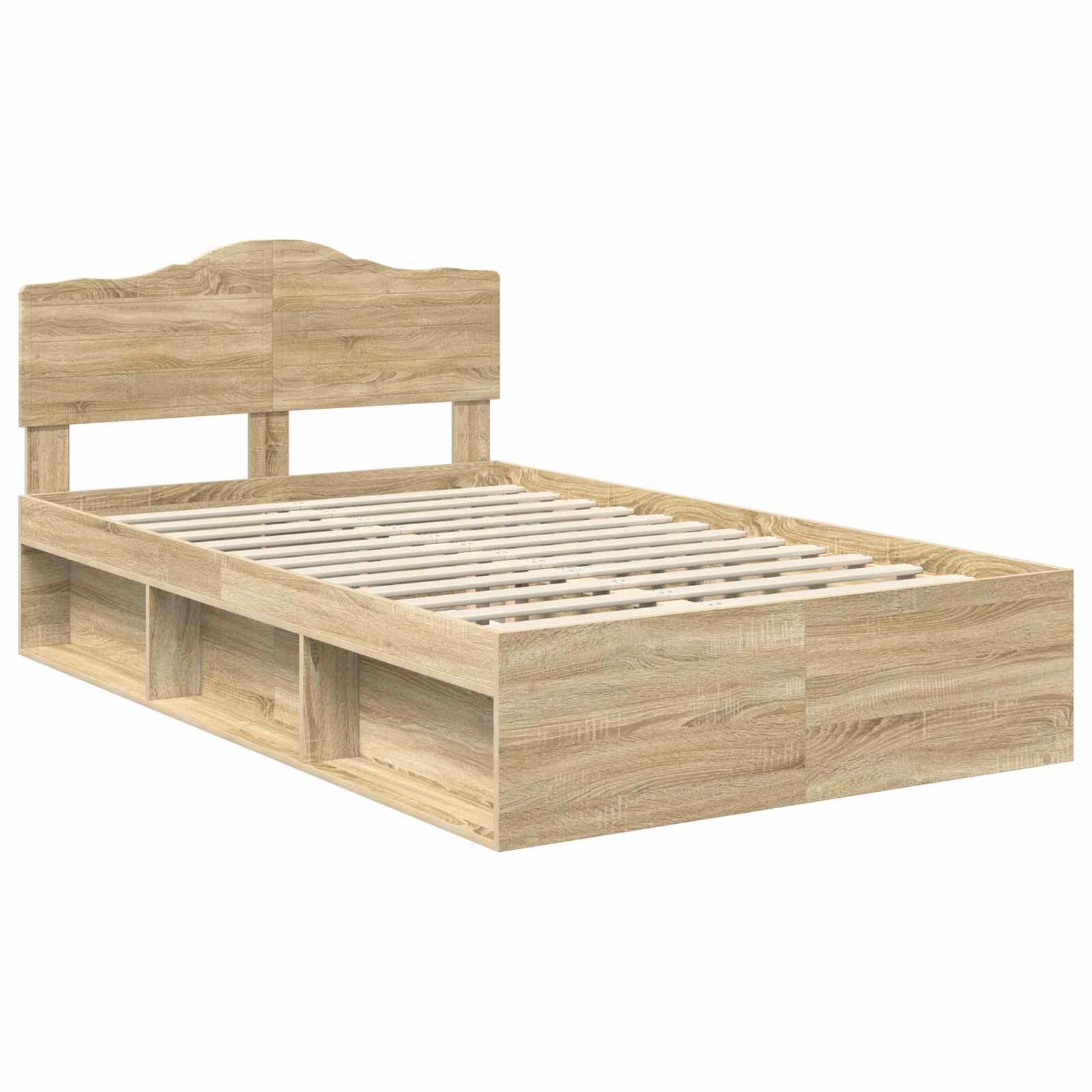 Cadre de lit en bois de pin massif, pour la chambre, 120 × 200 cm - 4