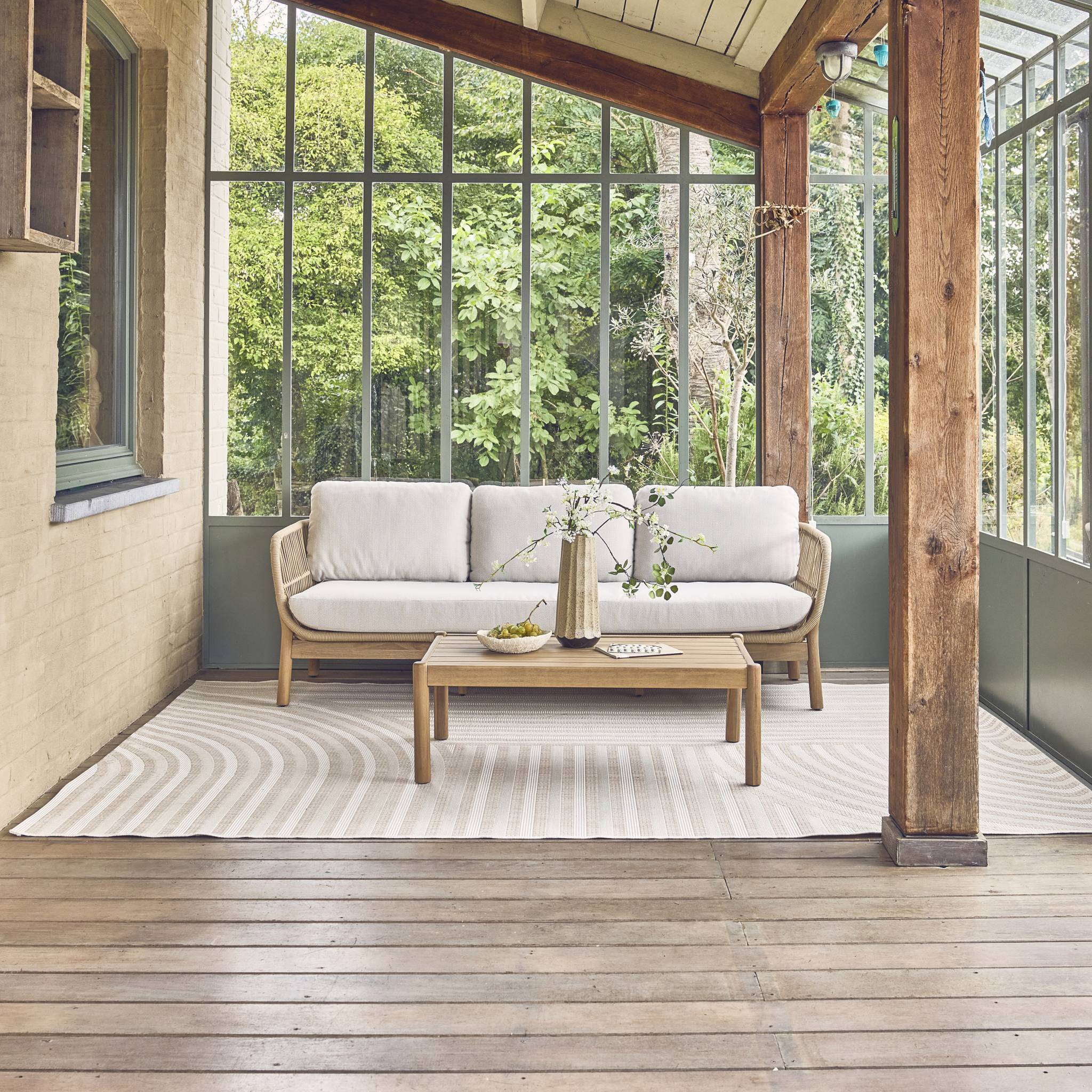 Tapete para interior/exterior de poliéster reciclado, Bellamy, 170x120x1 cm - 5