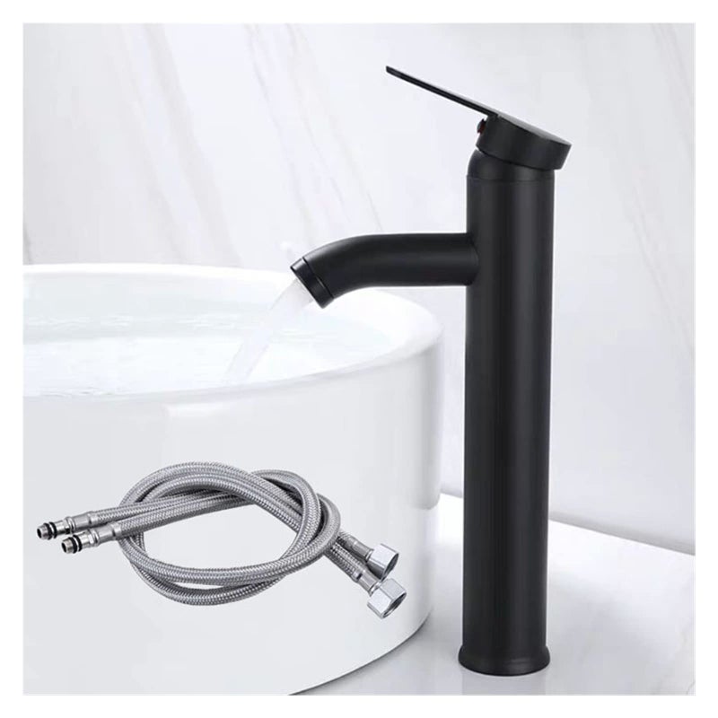 Bateria umywalkowa łazienkowa czarna chromowana stali nierdzewnej bateria mieszająca montowana blacie zimnej i ciepłej wody bateria zlewu toaletowego