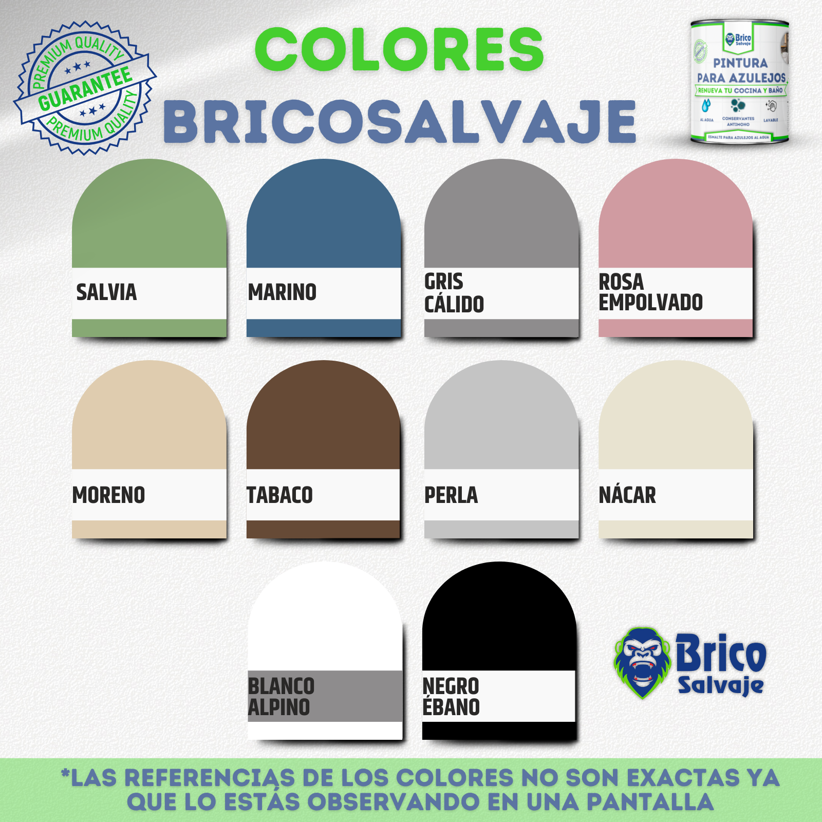 BRICOSALVAJE Pintura para Azulejos | Blanco Alpino 750ml | Acabado Mate | Estilo Fresco y Elegante - 5