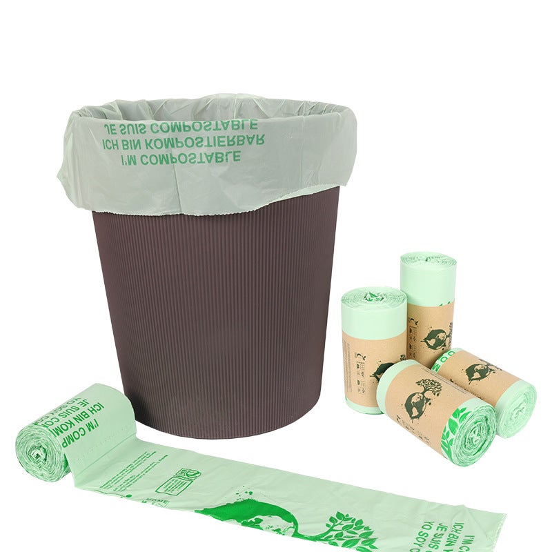 Rouleau de 50 sacs à déchets en PLA - 8L, amidon de maïs bio, sacs à déchets compostables à plat pour la cuisine et le ménage - 5