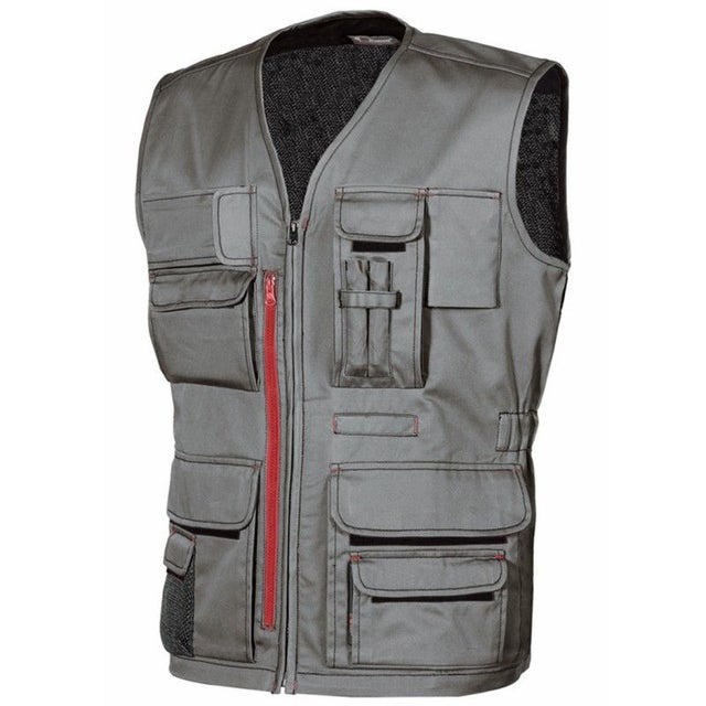 U-Power - Gilet de travail sans manches multi poches gris clair FUN - Gris Clair - M