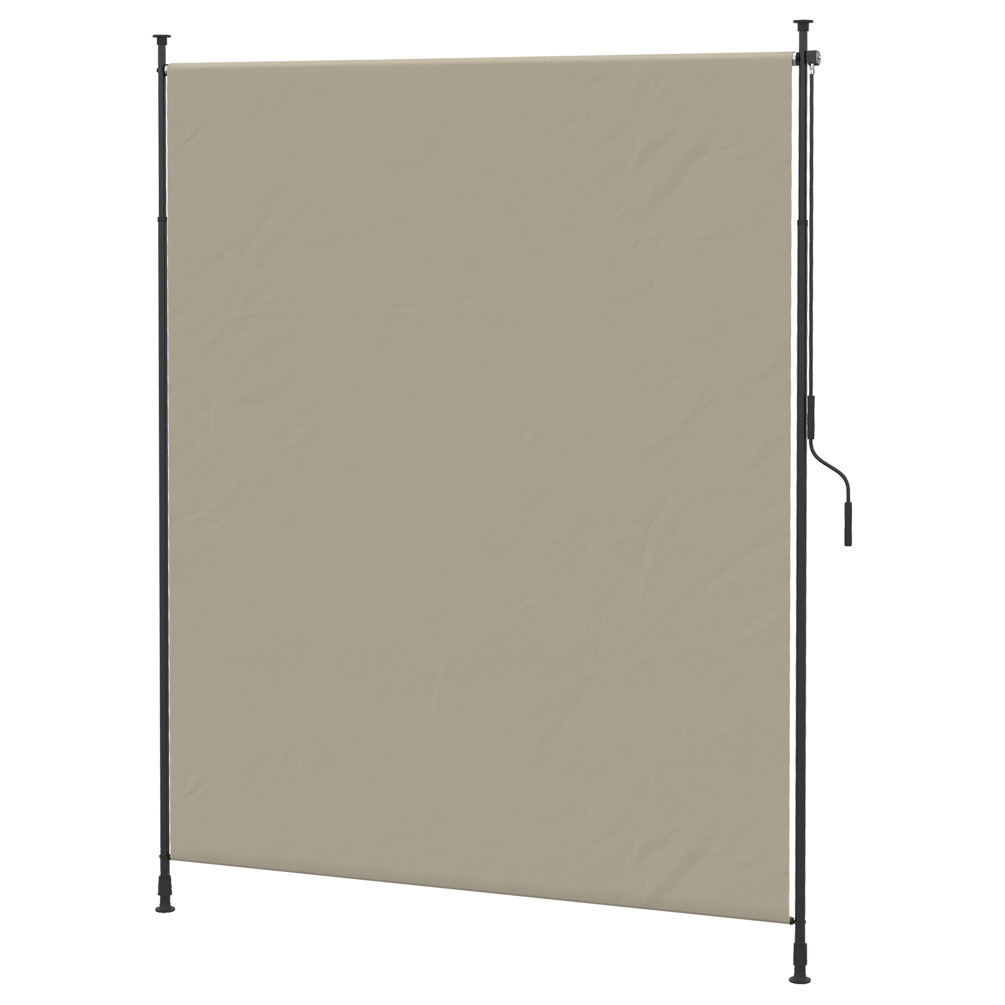 LIFERUN Store Extérieur Vertical 120 X 310 Cm, Anthracite Avec Manivelle Sans Perçage, Store Manuel Extensible Occultant Balcon Terrasse Jardin,Brise -Vue, Protection Solaire, Coupe-Vent