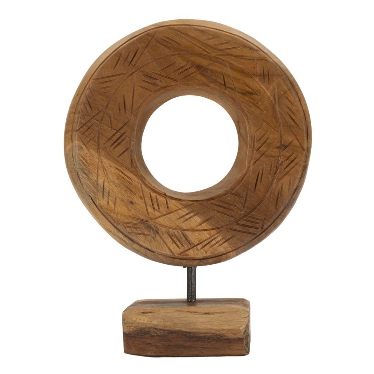 Rzeźba Kręgi 38, Drewno, Brązowy, Seven Design