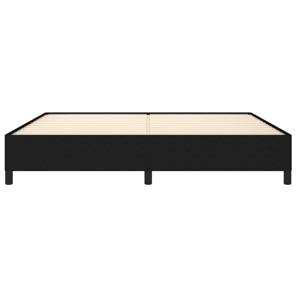 Cadre de lit sans matelas, tissu noir, pour la chambre, 200 × 200 cm - 5