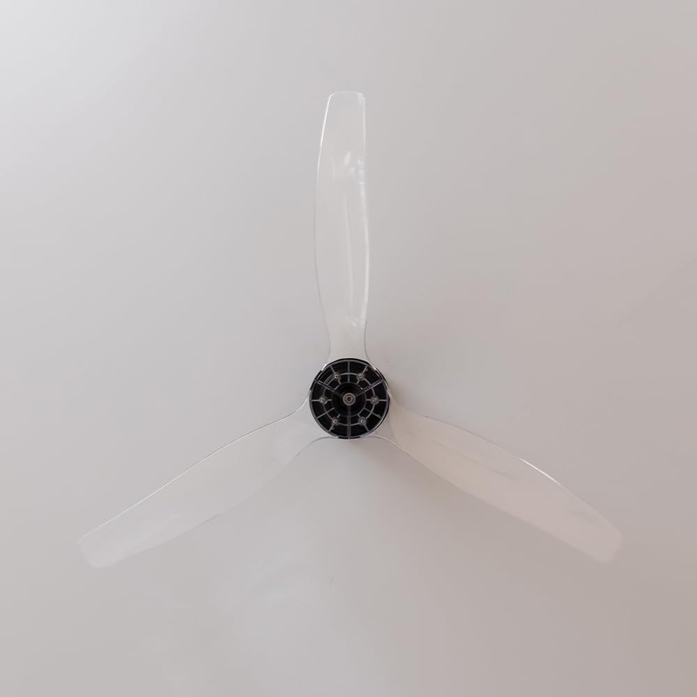 Cecotec - Ventilatori da Soffitto EnergySilence Aero 5285 BlackTransparent Connected - 40 W, Diametro 132 cm, App Control, Protezione IP44, Timer 8 Or - 4