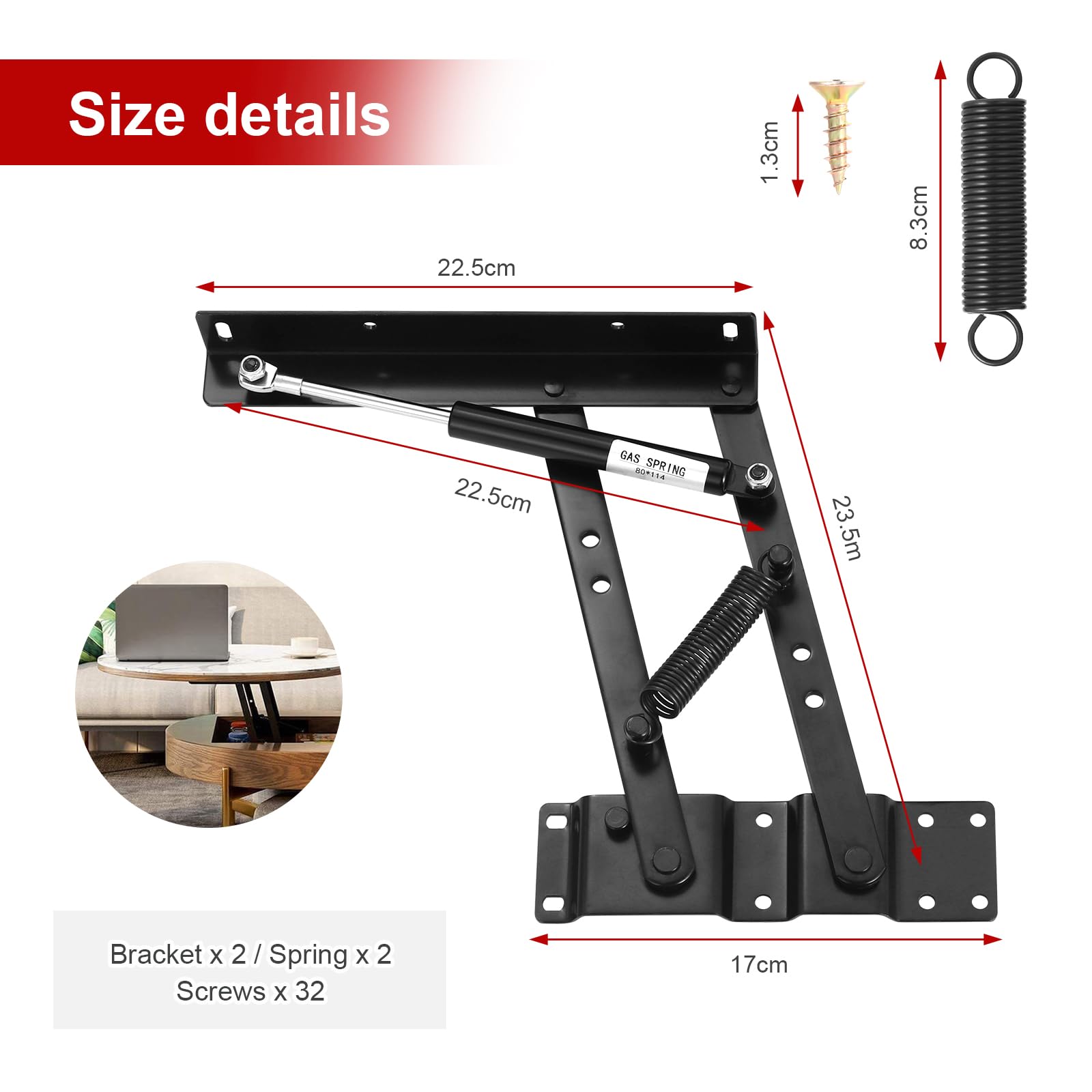 Charnière De Table Relevable Leroy Merlin - Mécanisme Acier 38x16x2 Cm - Occasion