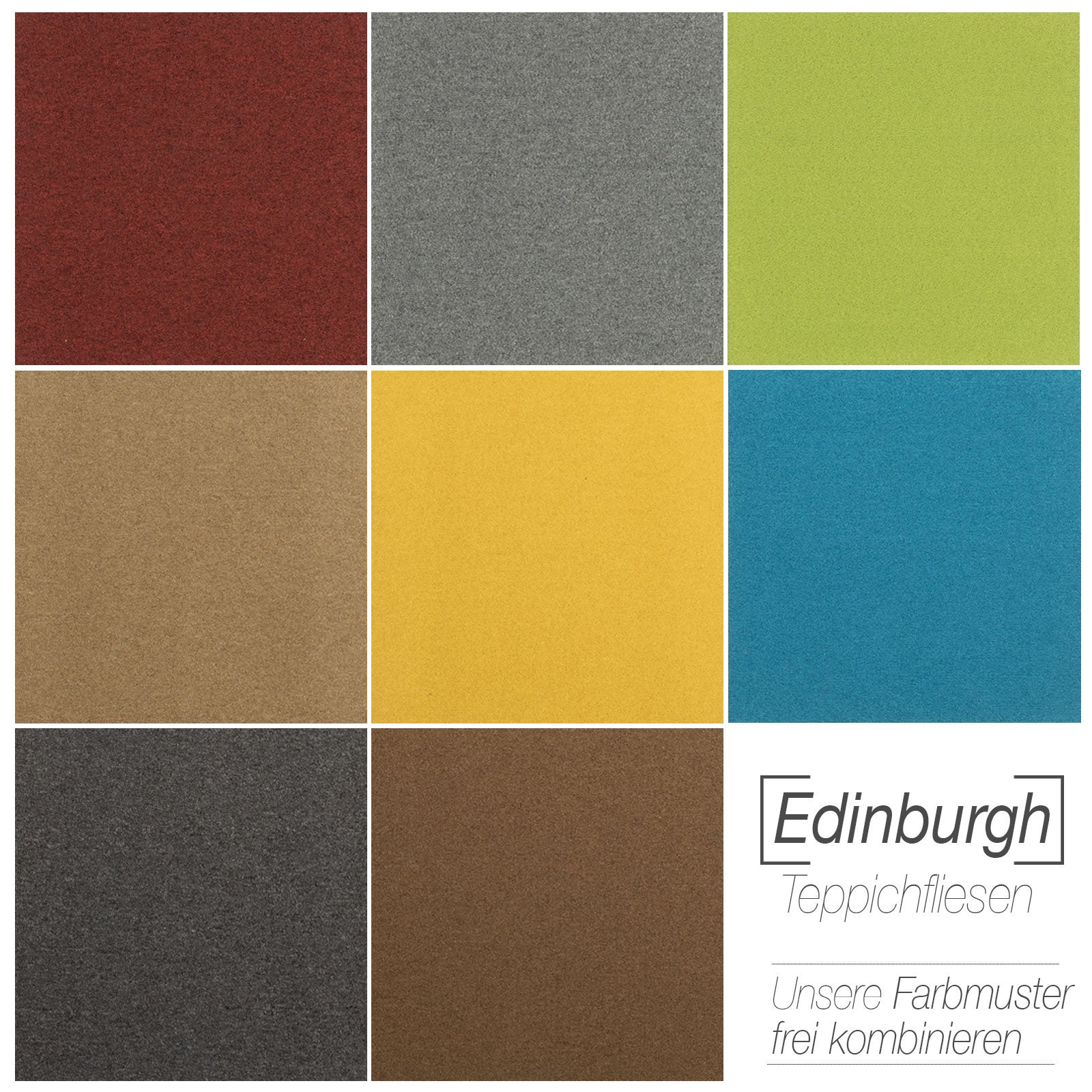 Dalles de moquette autoportantes Edinburgh, Gris clair, 50 x 50 cm - 6