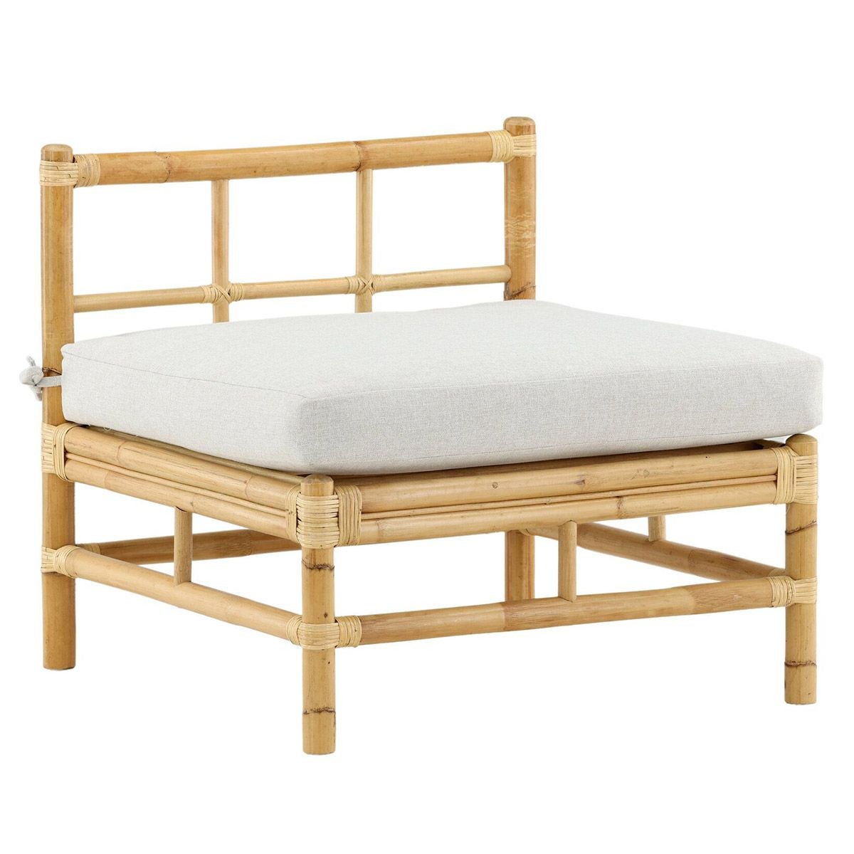 Cane sofa ogrodowa część środkowa naturalna.