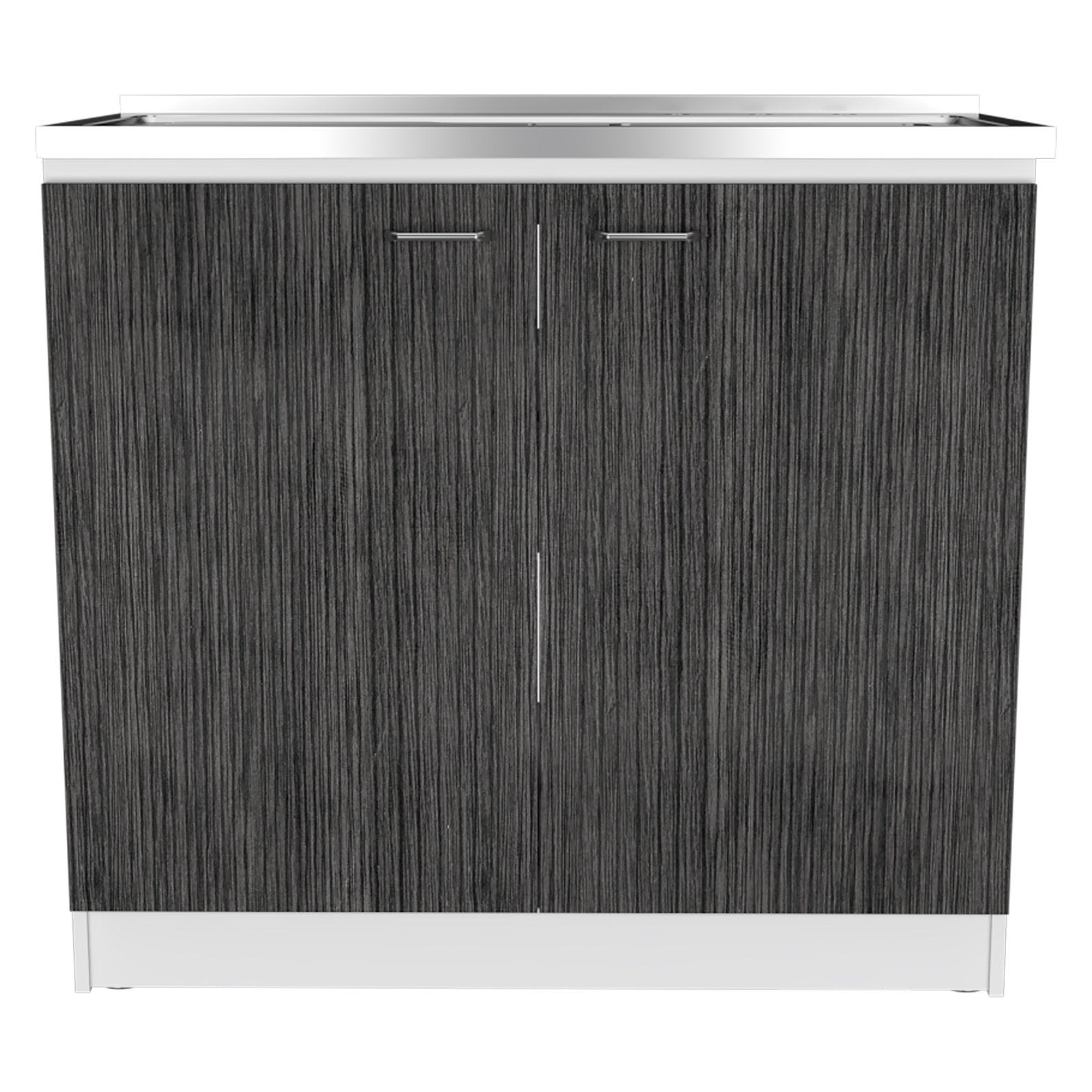 Tuhome Concept Mueble De Fregadero Napoles De 100 Cm, Y Roble Blanco/Gris , Leroy Merlin