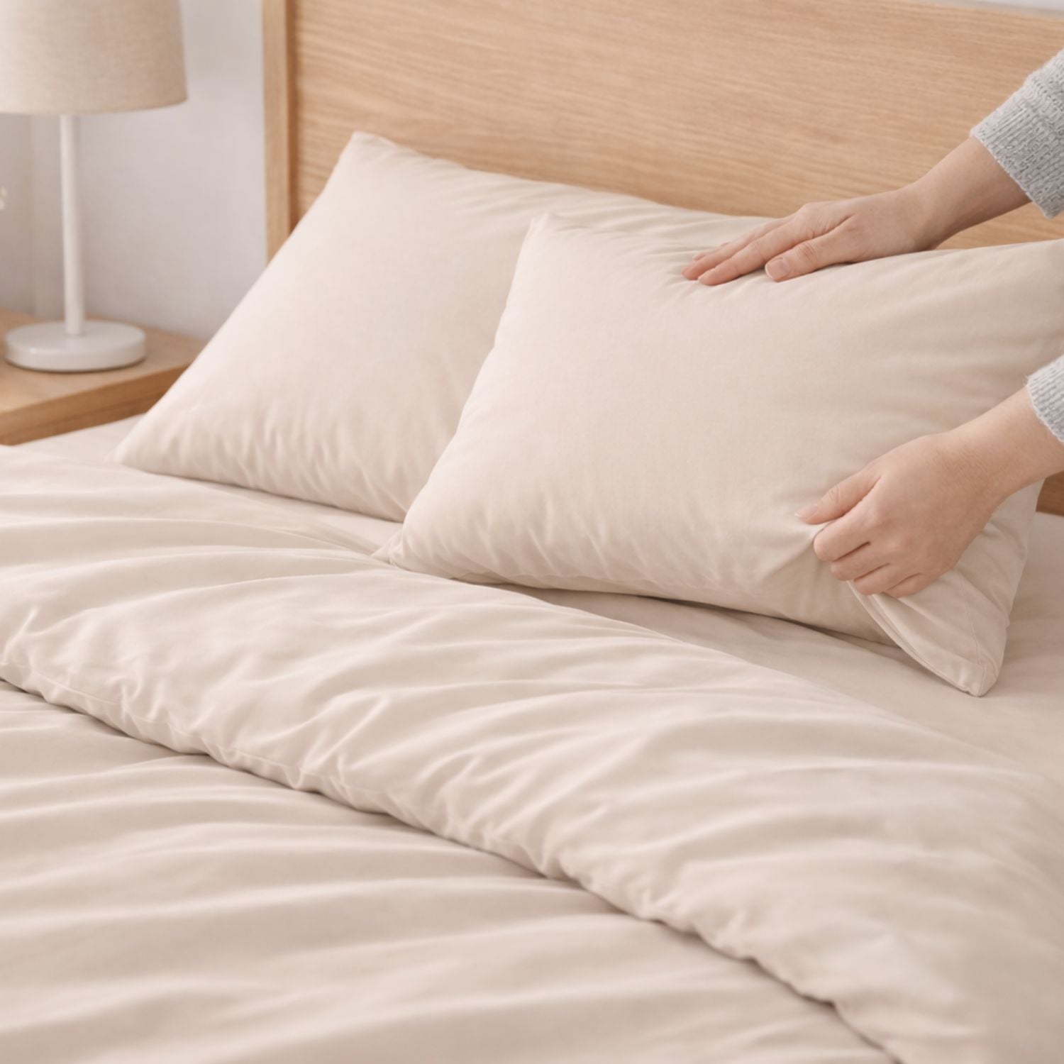 Funda Almohada Beige 150cm - 100% Algodón - Donegal Collections - 2