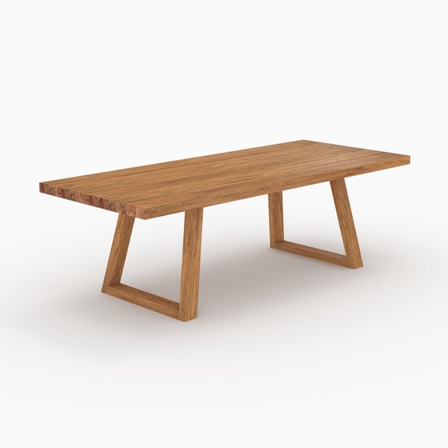 Tavolo da giardino rettangolare in legno di teak riciclato 10 persone - Luma