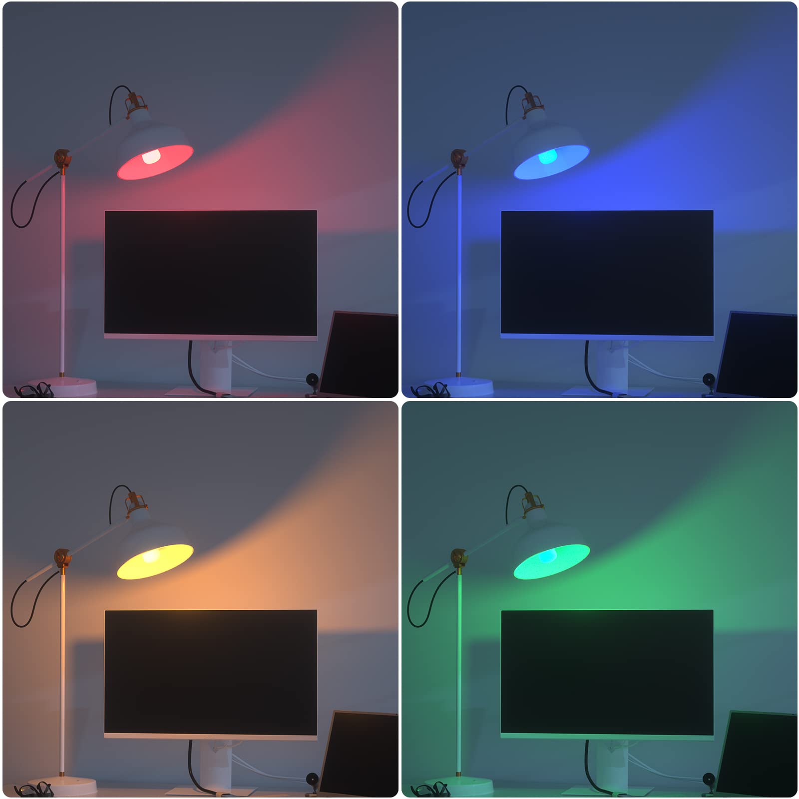 E14 Ampoule LED colorée, 3W Ampoule rouge, verte, bleue, jaune, adaptée à AC220-240v, Halloween/Christmas/Festival, Bar/Party Color Ampoule - 2