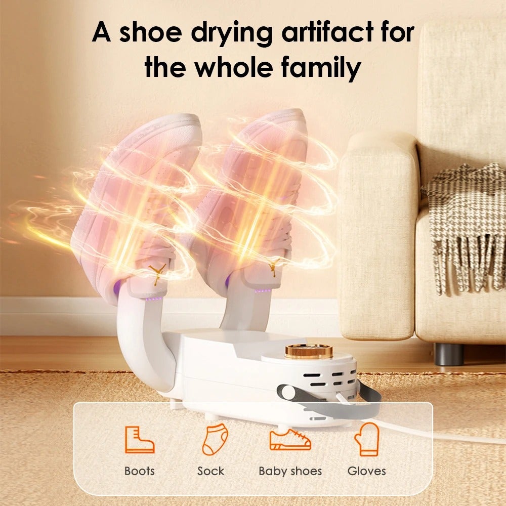 Sèche-chaussures Électrique Portable – 3 Modes, Minuterie 4/8/12h – Pour Bottes, Gants, Chaussettes