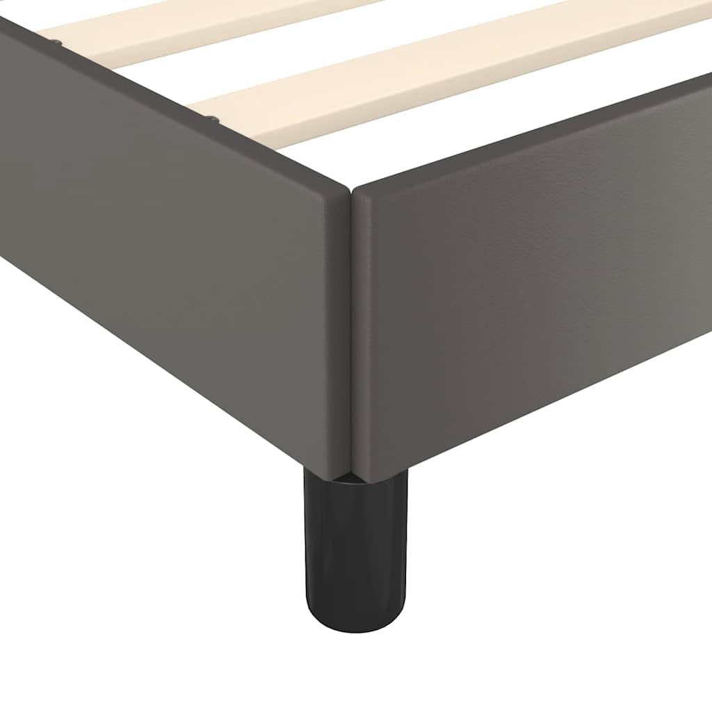 Cadre de lit avec tête de lit sans matelas gris 160 x 200 cm - 7