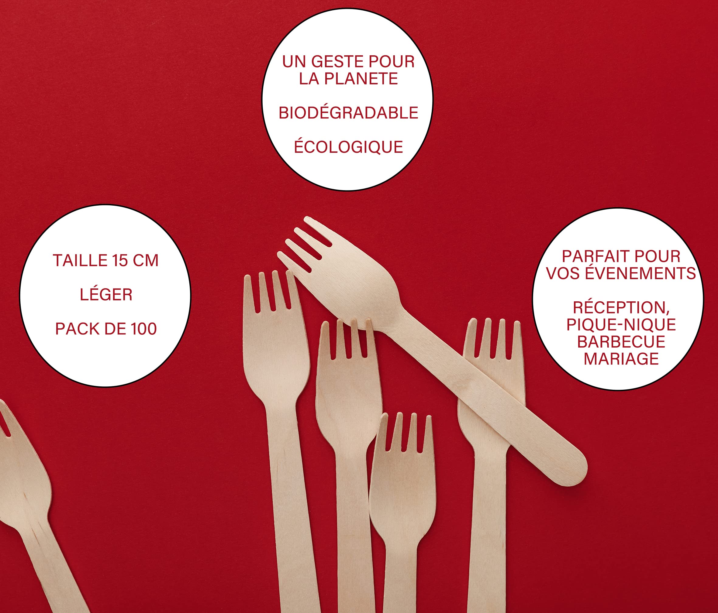 Posate In Legno Usa E Getta - Biodegradabili, 100 Forchette, Per Feste E Picnic - Foto 9