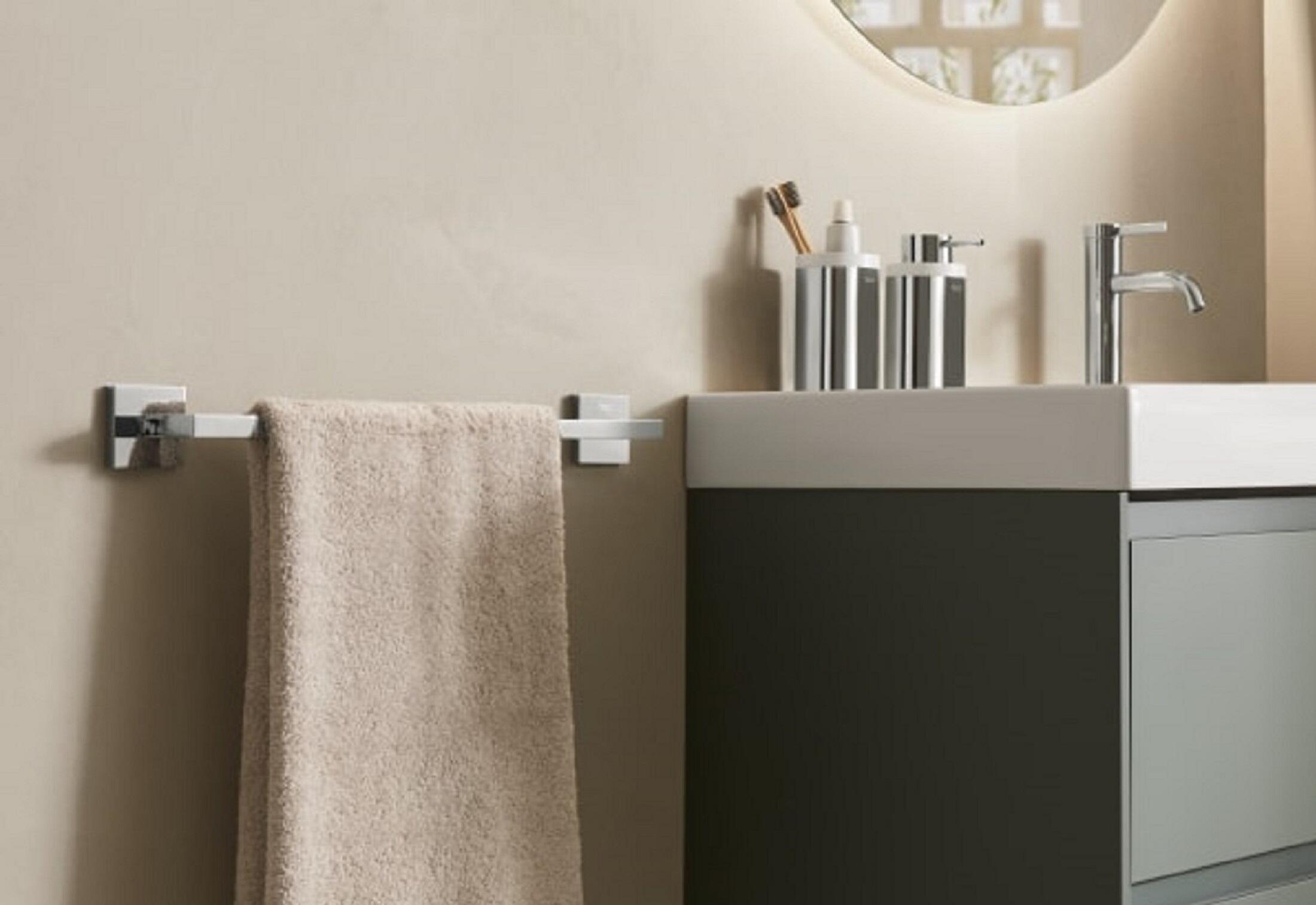 Porte-serviette barre murale Alpine chromé 63 x 7 cm - 3