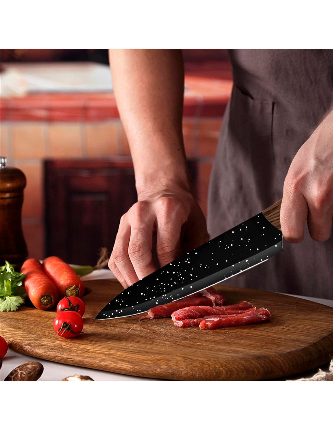 Set 5 Coltelli e Pelapatate da Cucina Professionali in Ceramica Lame in Granito - 2