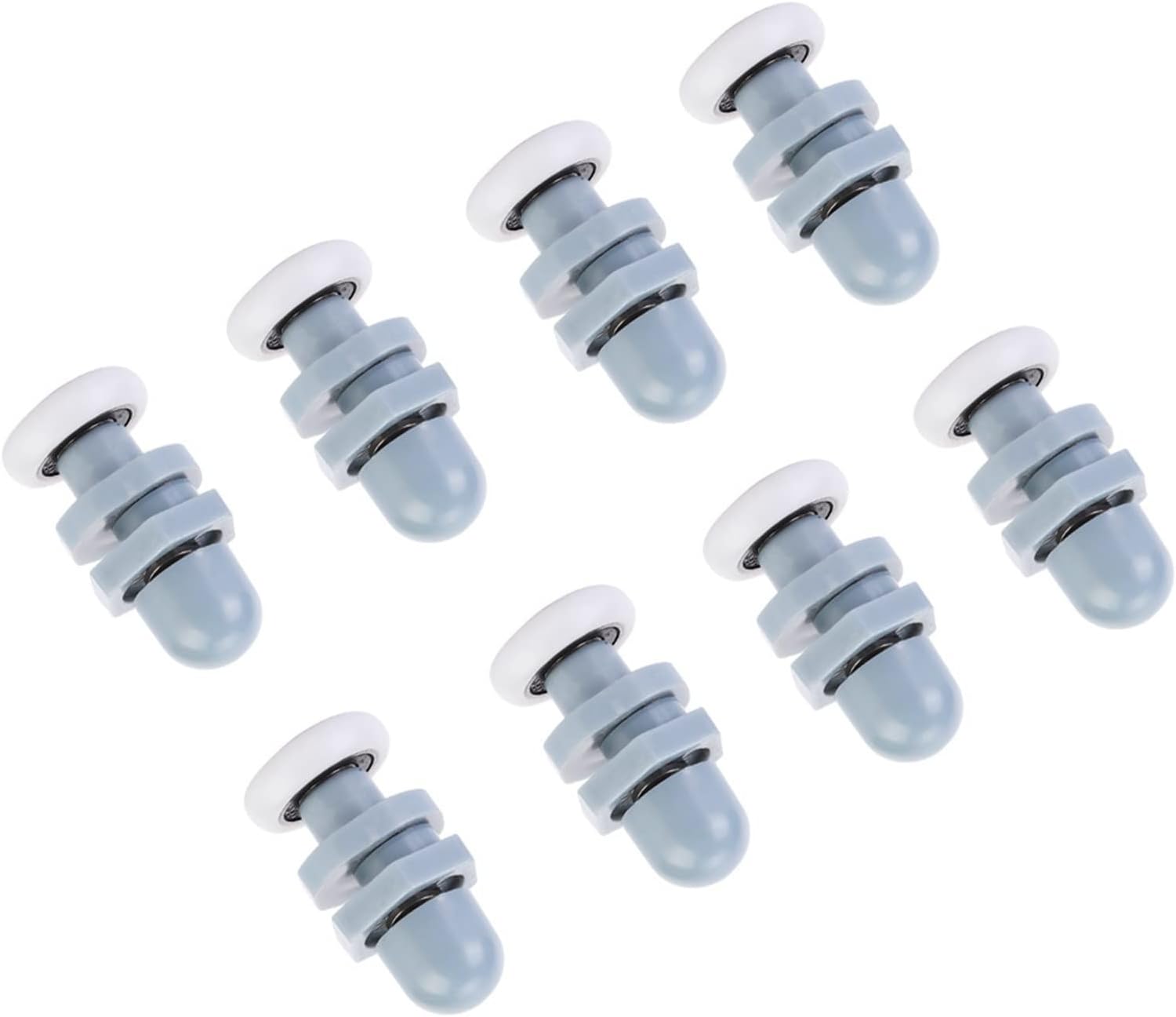 Rolka prysznicowa 20 mm, rolka do drzwi prysznicowych przesuwnych, 8-częściowa rolka do drzwi prysznicowych, plastikowe kółko do drzwi prysznicowych,