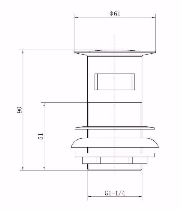Bonde lavabo pour vasques sans trop-plein - 4