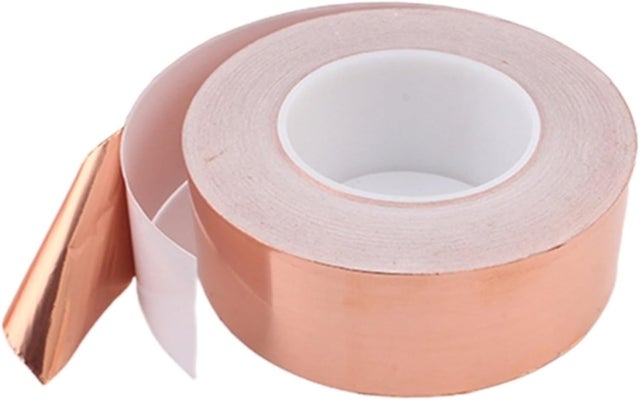 1Pcs Copper Foil Tape Single-Sided Conductive Adhesive for Crafts EMI Shielding Grounding Glue for PDA PDP 4mm/5mm/8mm/10mm (Color : Copper Foil Tape