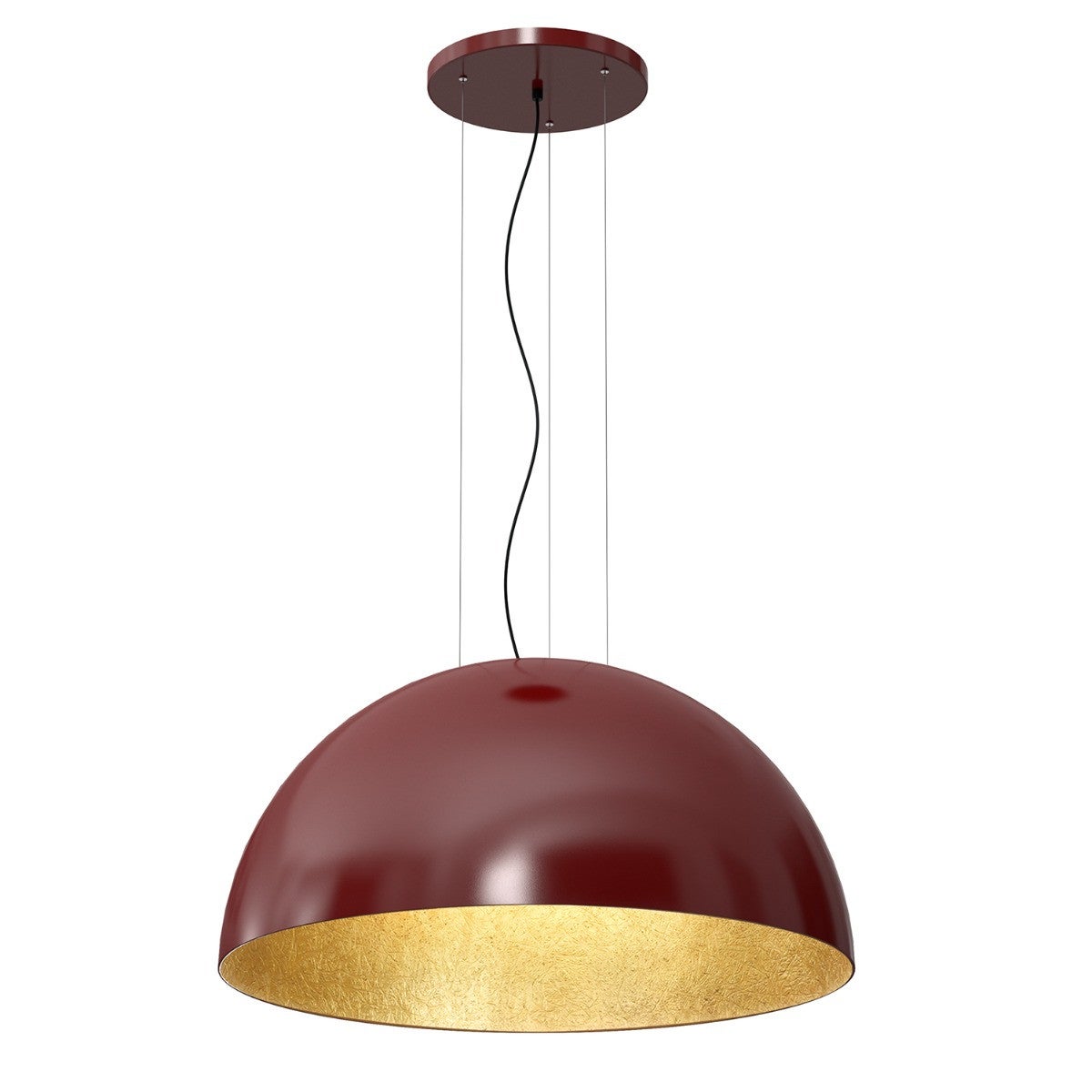 Lampa wisząca Compo burgundowo-złota 1xE27x15W wym: 140 x 80 x 80 cm kompozyt Luminex