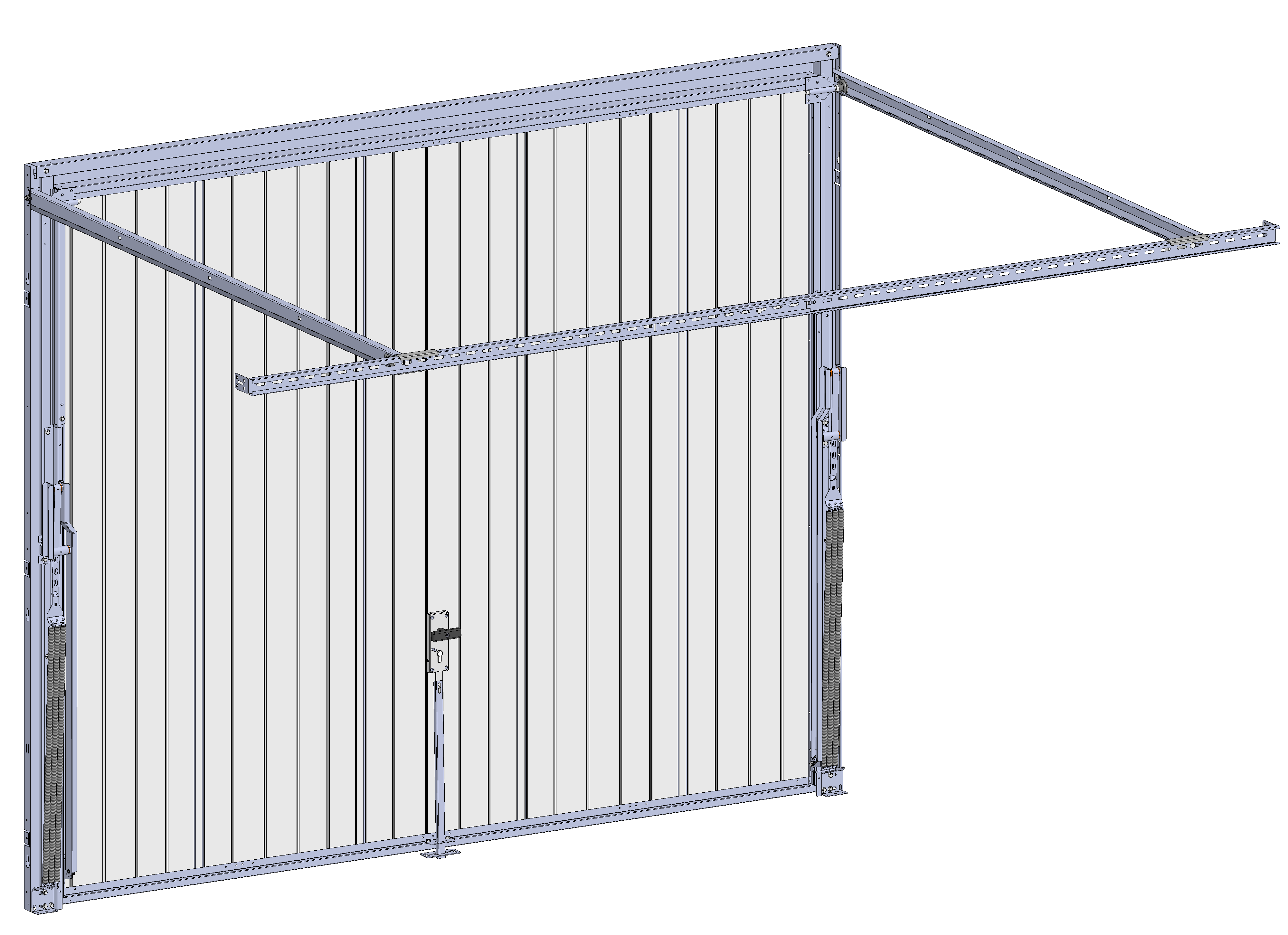 Porte de garage basculante blanche l.240 x H.200 cm x Ep.20 mm - 4