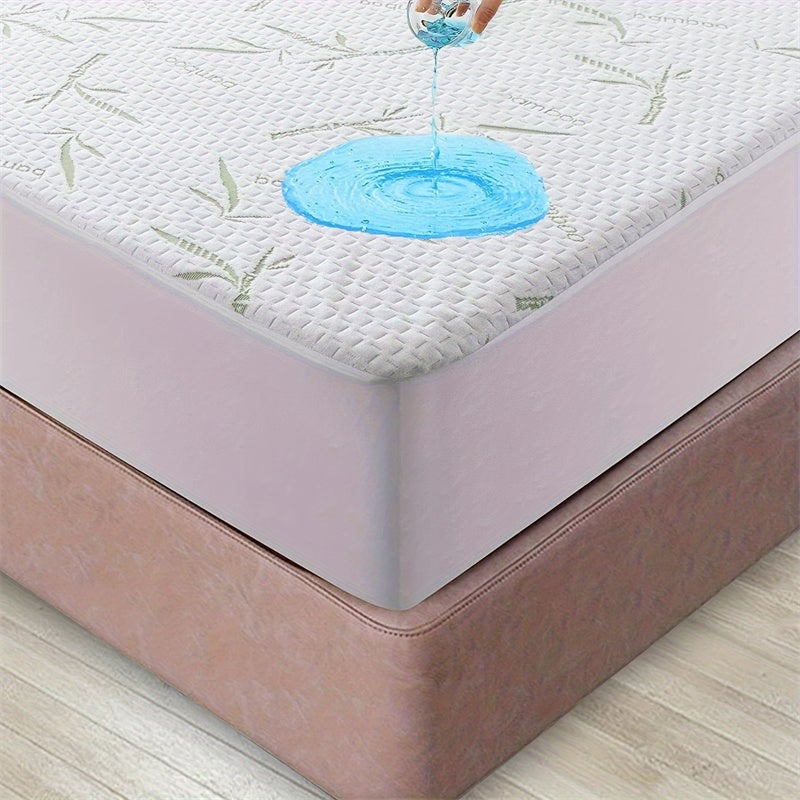 Protège-matelas rafraîchissant en fibre de bambou, ultra doux, confortable et respirant, 150 x 200 x 30 cm (taie d'oreiller non incluse) - 6