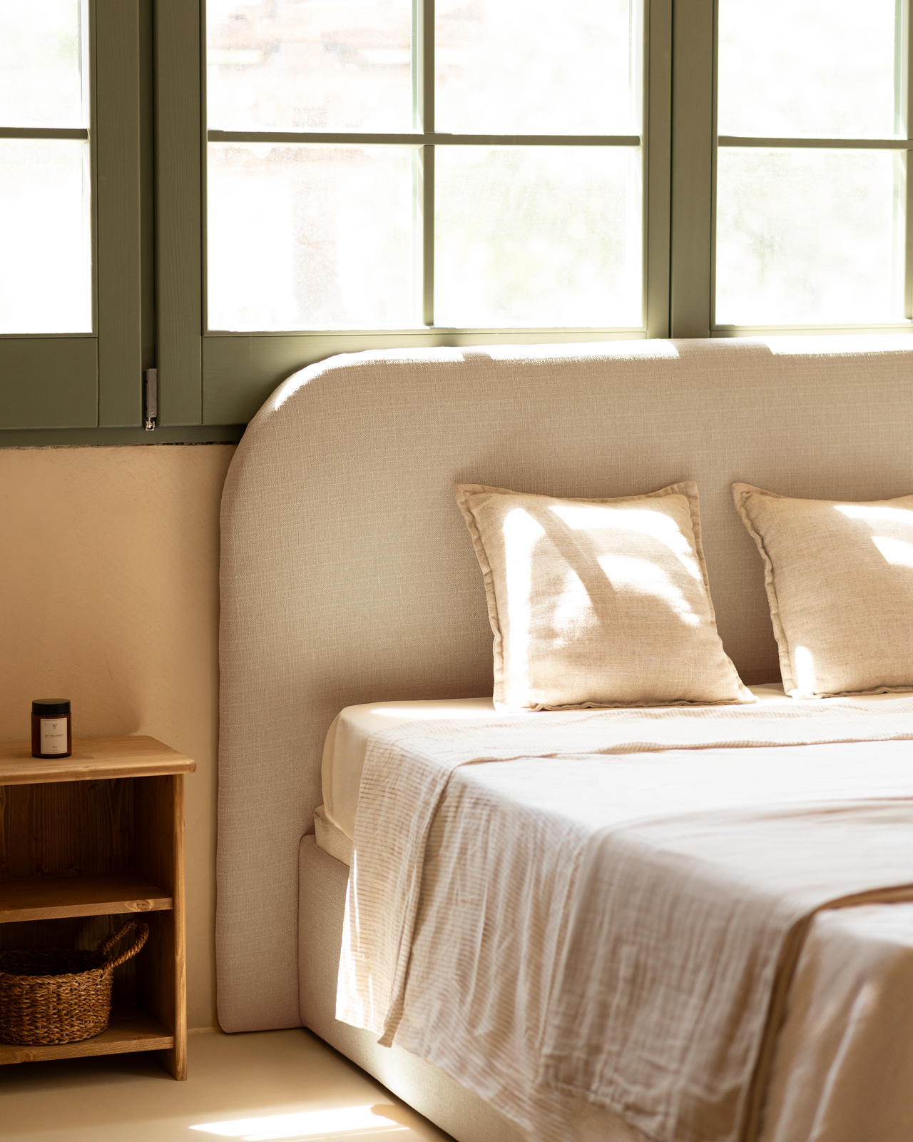 LAIA - Lit avec coffre gris clair pour matelas 200x200cm - DECOWOOD - 4