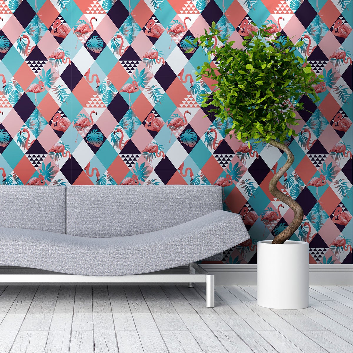 Adesivo carta da parati tropicale Malaisia - Sticker adesivo - adesivi murali - 60x60cm - 3