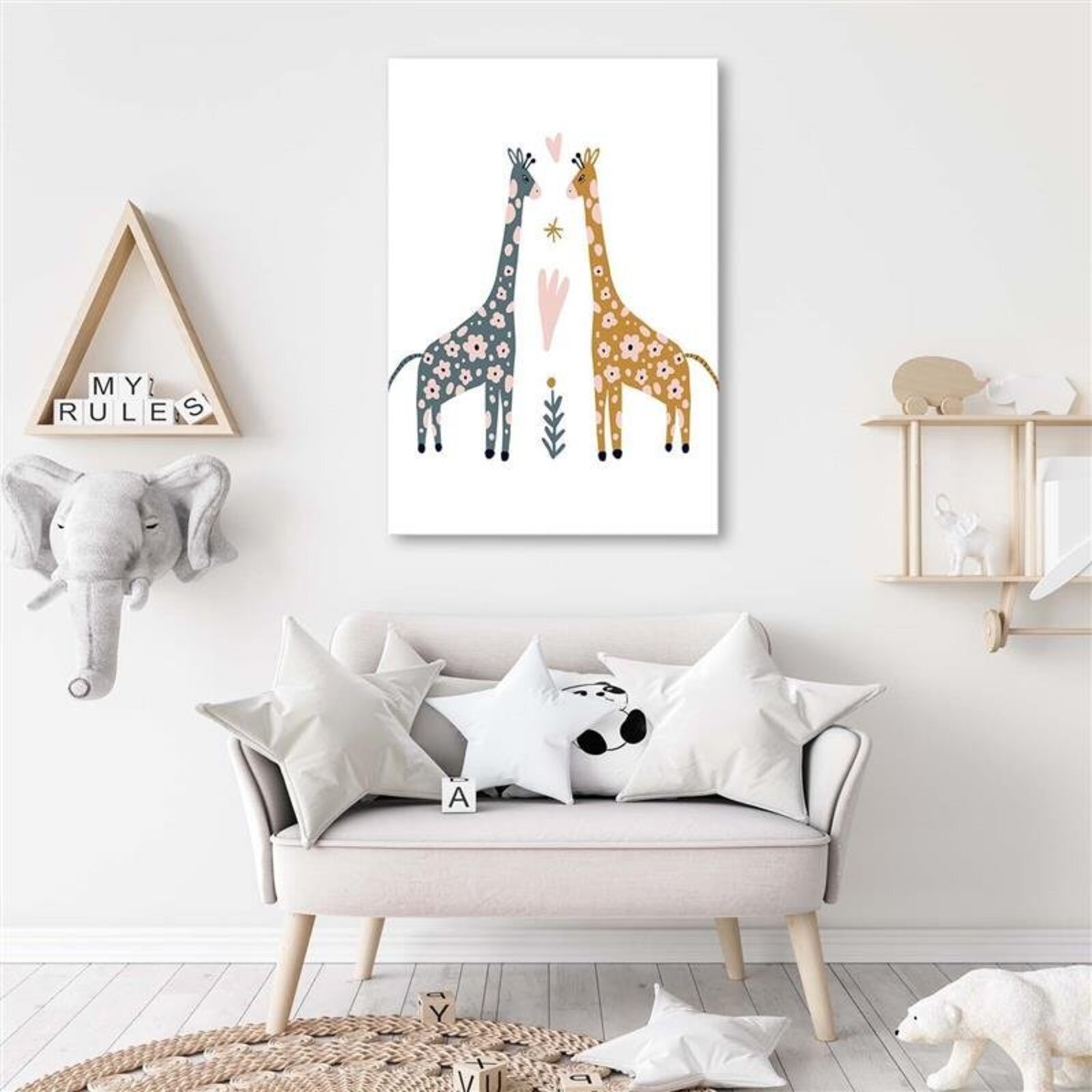 Tableau girafe colorée - 20 x 30 cm - 3
