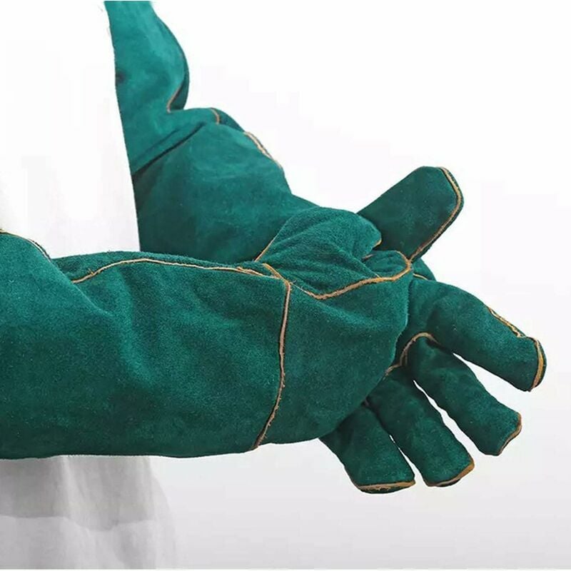 Anti-Morsure Gants de Manutention pour Animal, Sécurité Cuir Gants de Travail pour Le Bain, Le Toilettage, la Manipulation, - Gants de Protection - 3