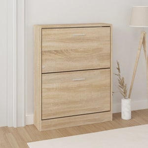 Scarpiera Bianco lucido 63x24x81 cm MDF